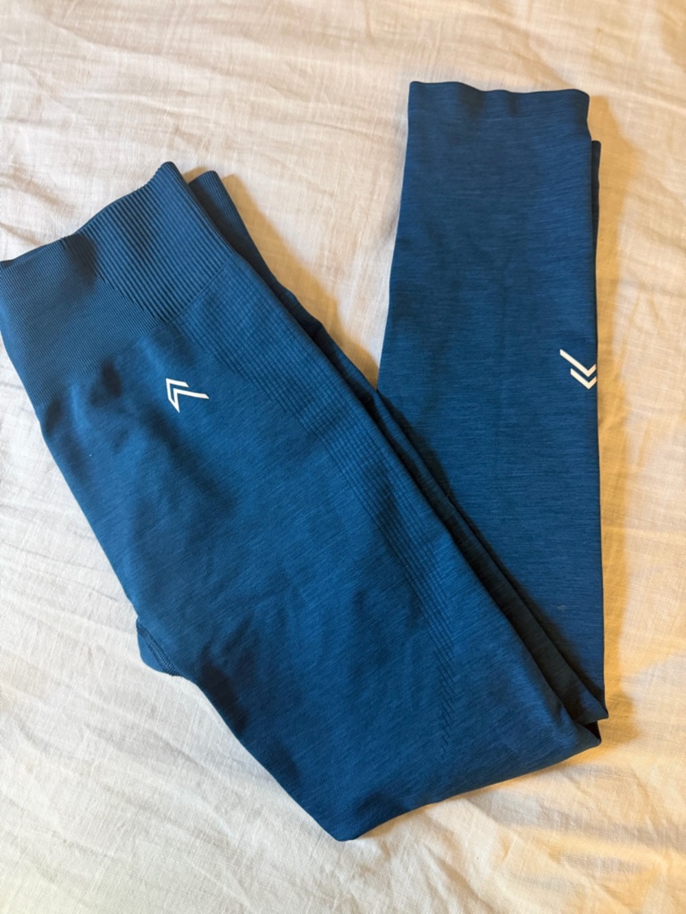 Blue High-Rise Seamless Leggings